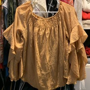 Boho off shoulder flowing top